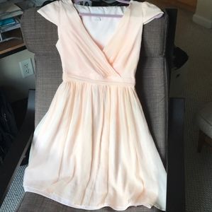 3/$15 J.Crew Mirabelle Pale Pink Silk Chiffon Cap Sleeve Fit Flare MiniDress